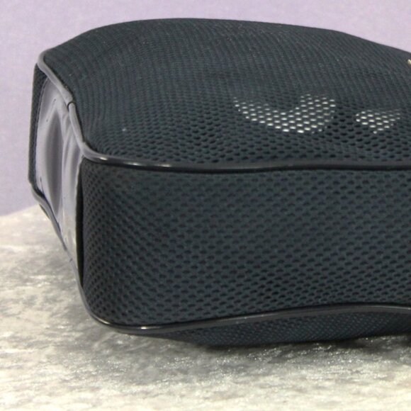 Michael Kors Jet Set East West Camera Crossbody Bag Black Mesh Logo Strap - Picture 5 of 11